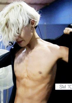 His hairy abs