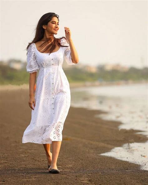 nabha natesh looks beautiful in a white photogallery