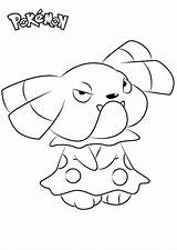 Coloring Pages Pokemon Snubbull Printable Kids sketch template