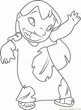 Say Hi Lilo Coloring Pages Stitch Coloringpages101 sketch template