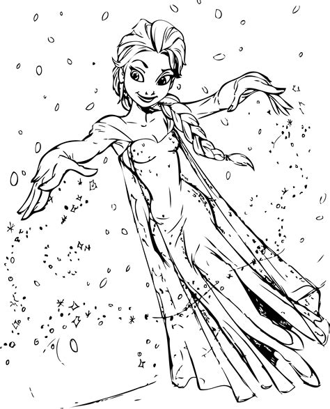 elsa anna frozen disney princess coloring pages pics colorist