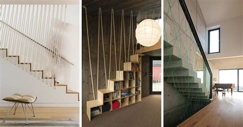 rope railings  add  creative touch  stairs contemporist