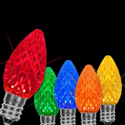 wintergreen lighting opticore  led multi color faceted christmas