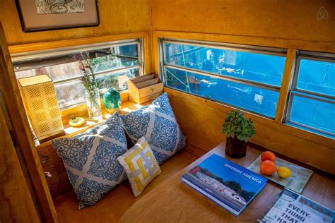 awesome airbnb trailers    weekend getaway airbnb rv decor rv couch