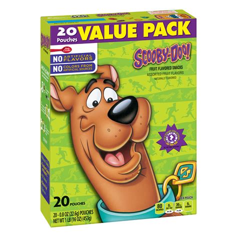 fruit snacks scooby doo snacks value pack 20 pouches 0 8 oz each