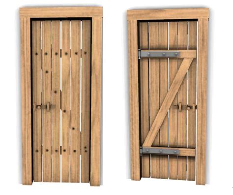 mod  sims simple wood door