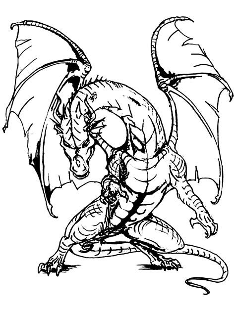 dragon coloring pages sketch coloring page