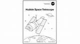 Telescope Hubble Workbook Filtered sketch template
