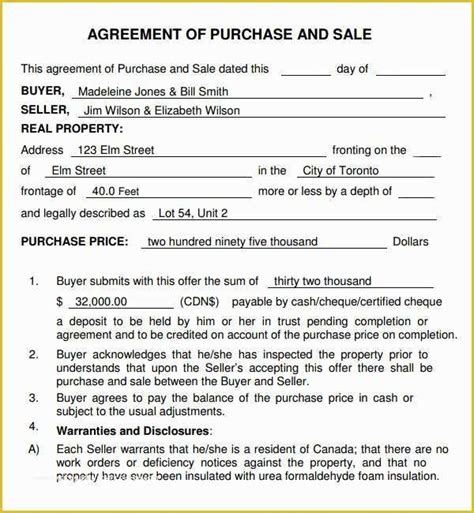 business sale agreement template    purchase  sale