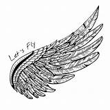 Wing Vector Vintage Wings Tattoo Drawing Clipart sketch template