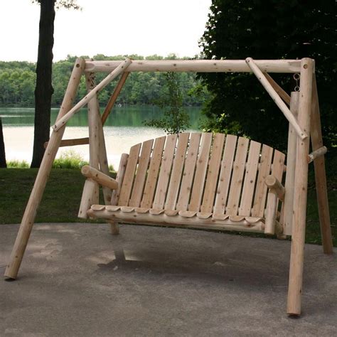 30 best ideas 2 person natural cedar wood outdoor swings