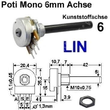 potentiometer     mm achse linear mm achse linear potentiometer