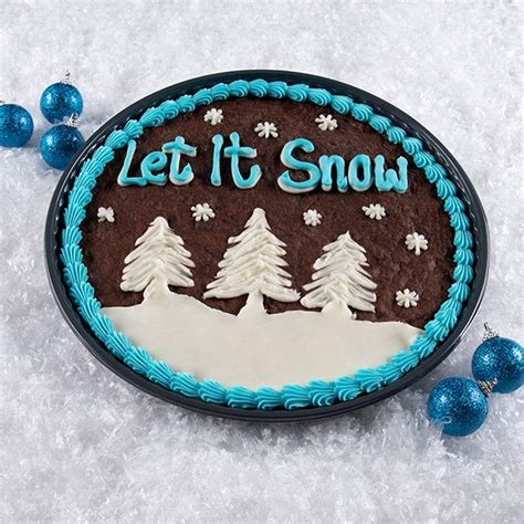 Let It Snow Double Chocolate Chip Cookie Cake