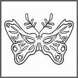 Coloring Pages Printable Butterfly Mask Printablee Via sketch template