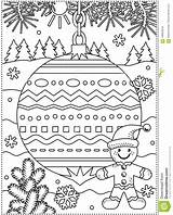 Winter Decorated Ginger Ornament Holidays Coloring Man Grown Preview sketch template