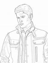 Coloring Supernatural Winchester Castiel Colorear sketch template