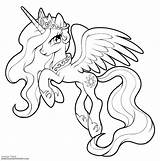 Celestia Princess Lcibos Deviantart Pony Little Coloring Pages Unicorn Drawing Horse Draw Party sketch template