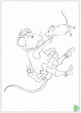 Coloring Angelina Ballerina Pages Colouring Dinokids Print Close Popular sketch template