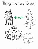 Coloring Things Green Color Pages Worksheets Preschool Colors Kids Kindergarten Activities Worksheet Printable Letter Book Primary Toddler Choose Board sketch template