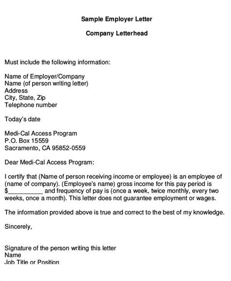 proof  income letter  employer gotilo
