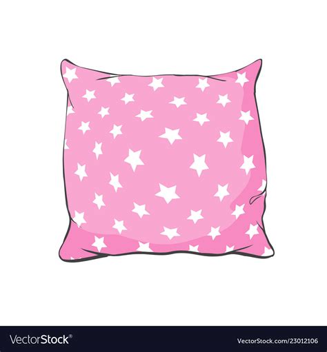 cartoon decorative pillows hand drawn set of vector image