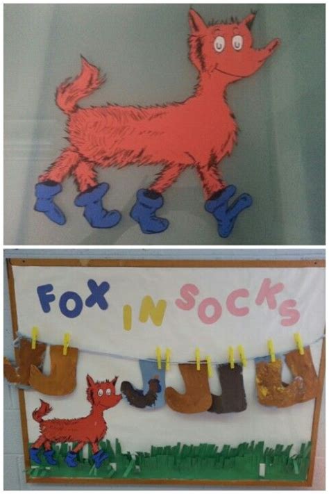 fox  socks class board preschool art projects kids art projects