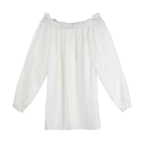 sexy peasant ruffle long sleeve off shoulder blouse n11858