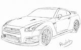 Gtr Nissan Skyline Drawing Draw R34 Drawings Coloring Pages Do Sketch Quality High Deviantart Paintingvalley Pencil sketch template