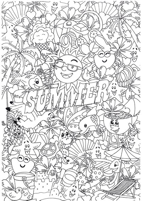 coloring page summer  printable coloring pages img
