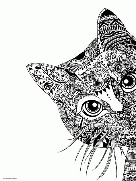 animal face coloring pages  cat zentangle drawings cat coloring