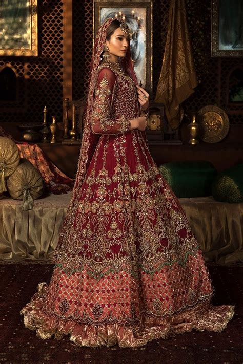 Heavily Embellish Red Bridal Dresses For Pakistani Wedding