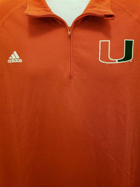 Miami Hurricanes Adidas College Football Training Shirt Mens Xl