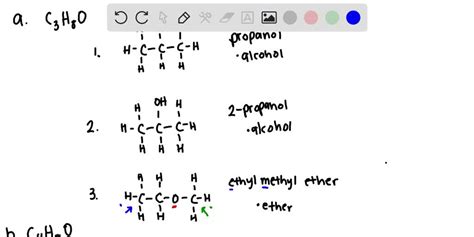 solved structural isomers a draw all of the isomers possible for c3