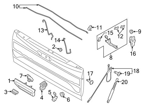 ford   tailgate handle wo trailer light wo flzha havre ford havre mt