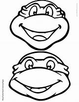 Ninja Turtle Turtles Coloring Pages Face Head Clipart Teenage Mutant Drawing Printable Cute Silhouette Birthday Clip Template Classic Color Mask sketch template