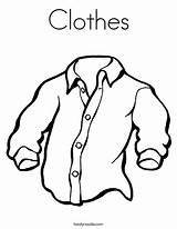 Clothes Pages Colouring Coloring Clipart Designs sketch template