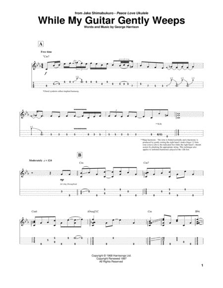 download while my guitar gently weeps sheet music by the beatles sheet music plus