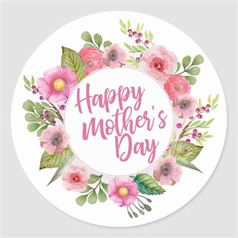 elegant happy mother s day floral sticker nz