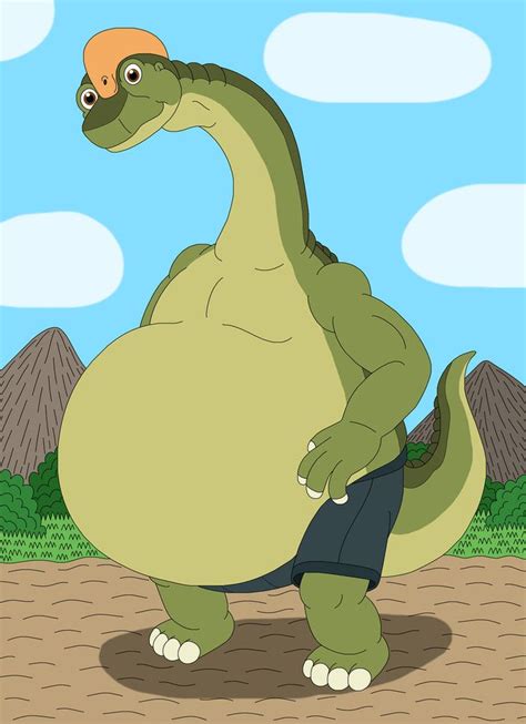 Fat Anthro Brachiosaurus By Mcsaurus Brachiosaurus Anthro Cartoon