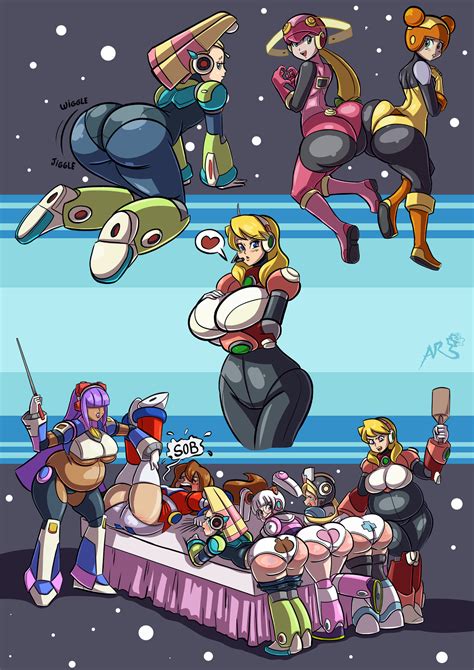 page of misc mega man girls by axel rosered body inflation know your meme