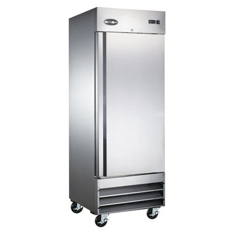 heavy duty commercial  cu ft solid stainless steel upright reach  freezer  door walmart