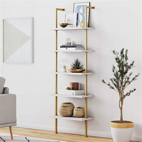 wide ladder shelf simple home
