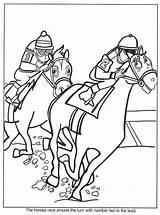 Horse Racing Coloring Pages Getdrawings sketch template