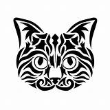Tribal Animal Cat Tattoo Cdr sketch template