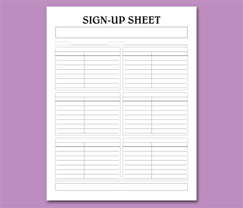 potluck sign  sheet printable template blank headings etsy