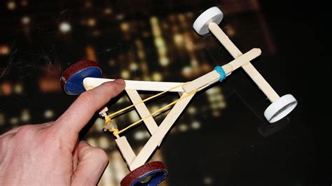 rubber band powered car homemade toy rubber bands