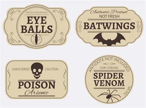 printable poison labels printable templates