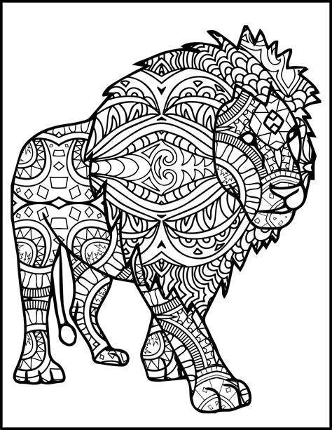 simplicity beautifully lion coloring pages