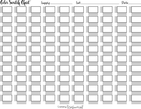printable color swatch template