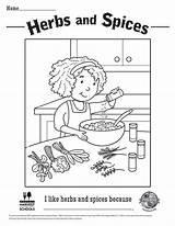 Herbs Spices sketch template